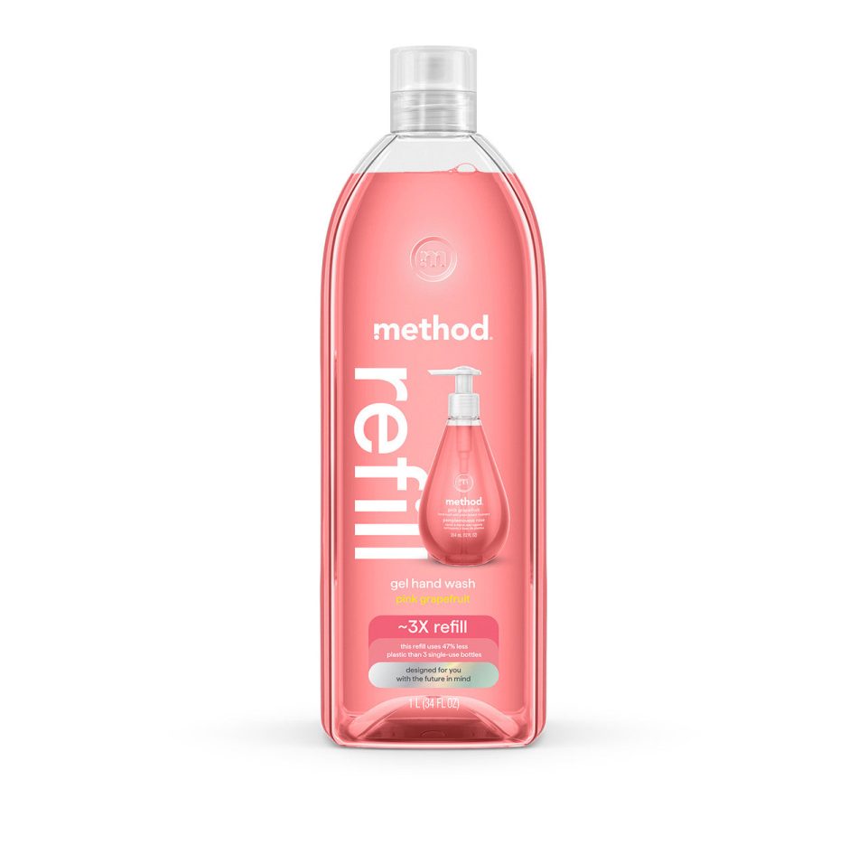 gel hand wash refill - pink grapefruit. 34 fl oz 1